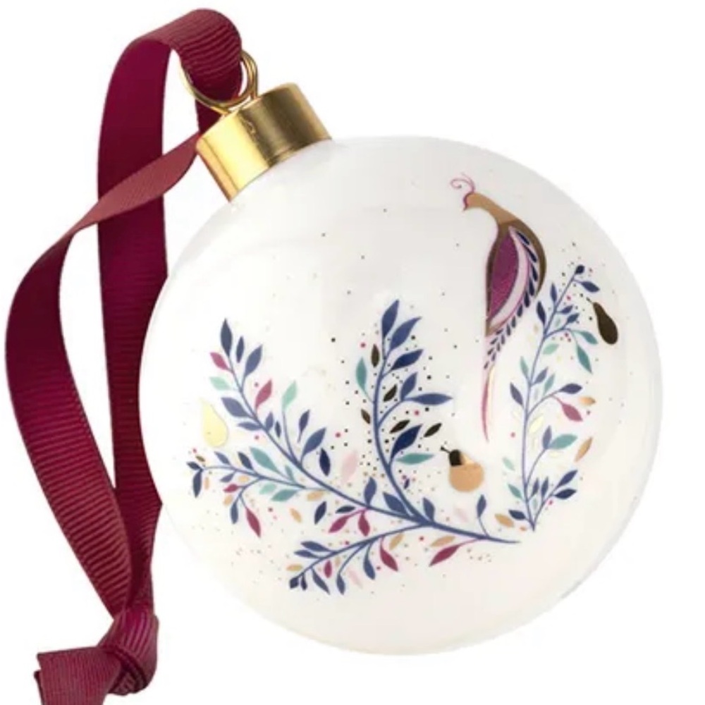 Portmeirion Sara Miller Partridge in a Pear Tree Christmas Tree Ornament - NIB